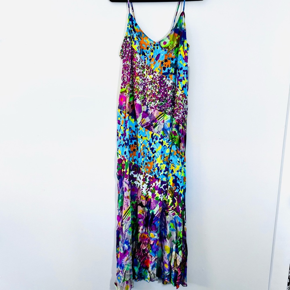 Plenty NWT Multicolor Floral Tiered Maxi dress Adjustable straps Y2K Size XL